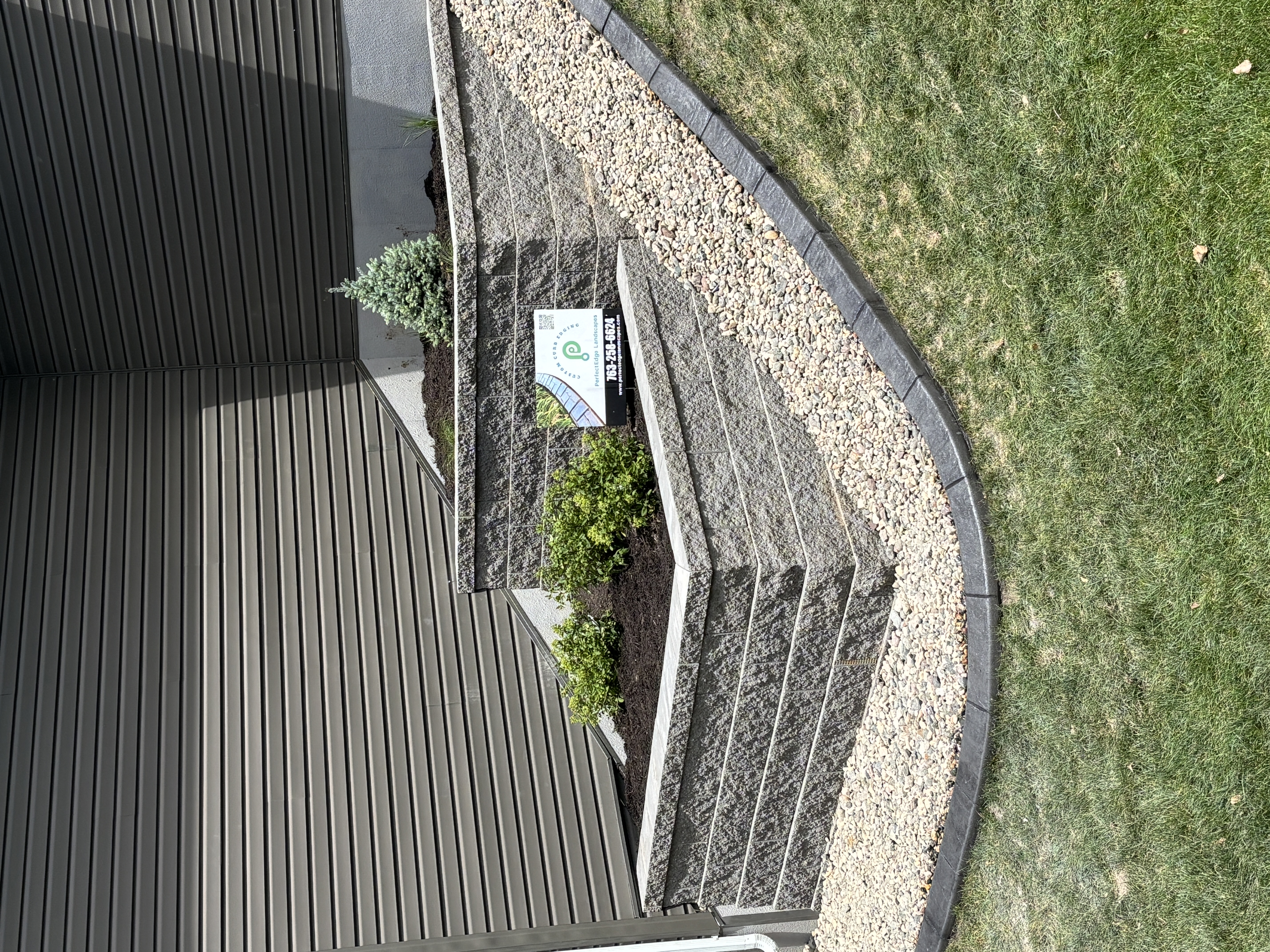 After - completed curb edging and landscape